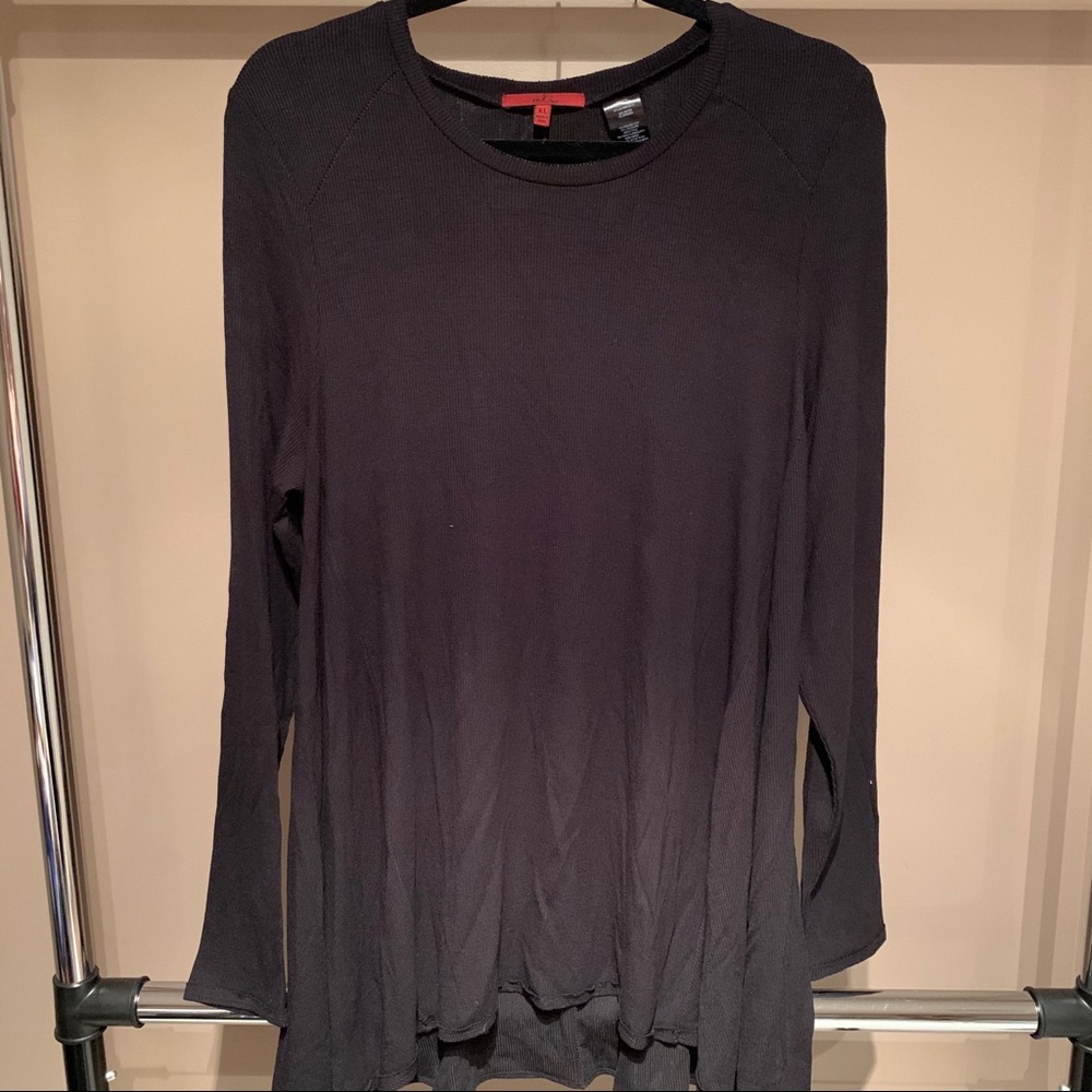 BKE Red Longsleeve Ribbed Top - Size XL